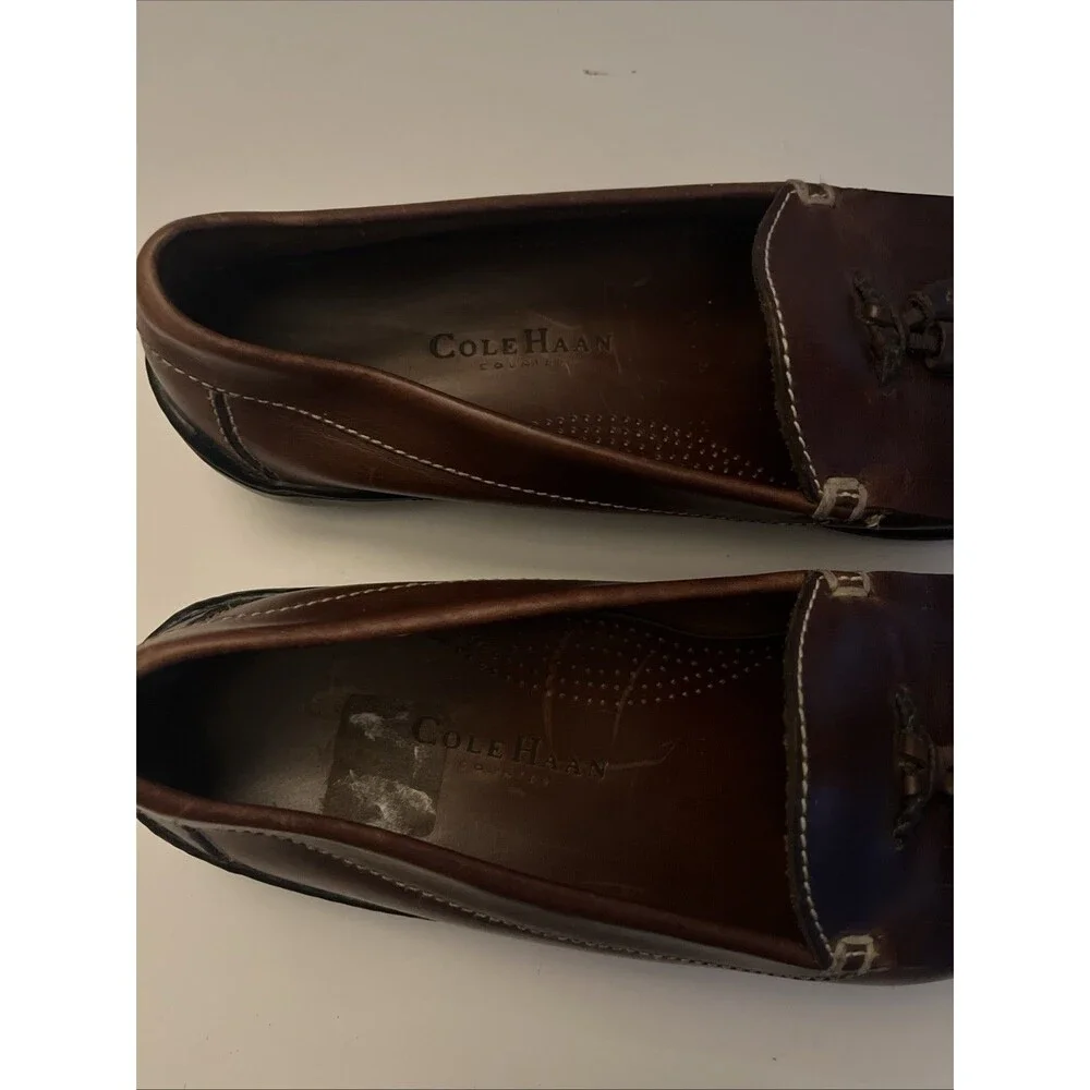 Cole Haan Country Brown Tassel Driving Loafers Shoes Men's Leather SZ 11